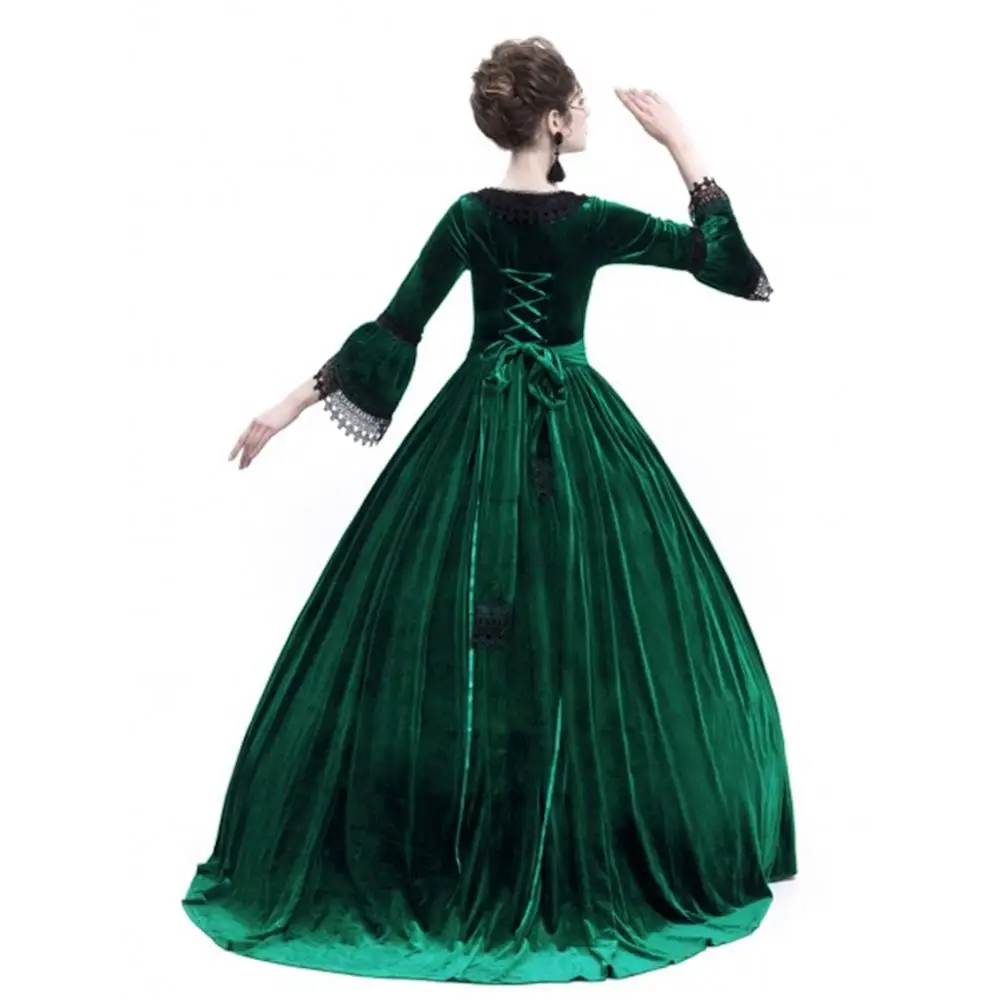 

Halloween Carnival Stage Theater Performance Family Activity Set Adult Woman Medieval Renaissance Long Dress Evening Dress