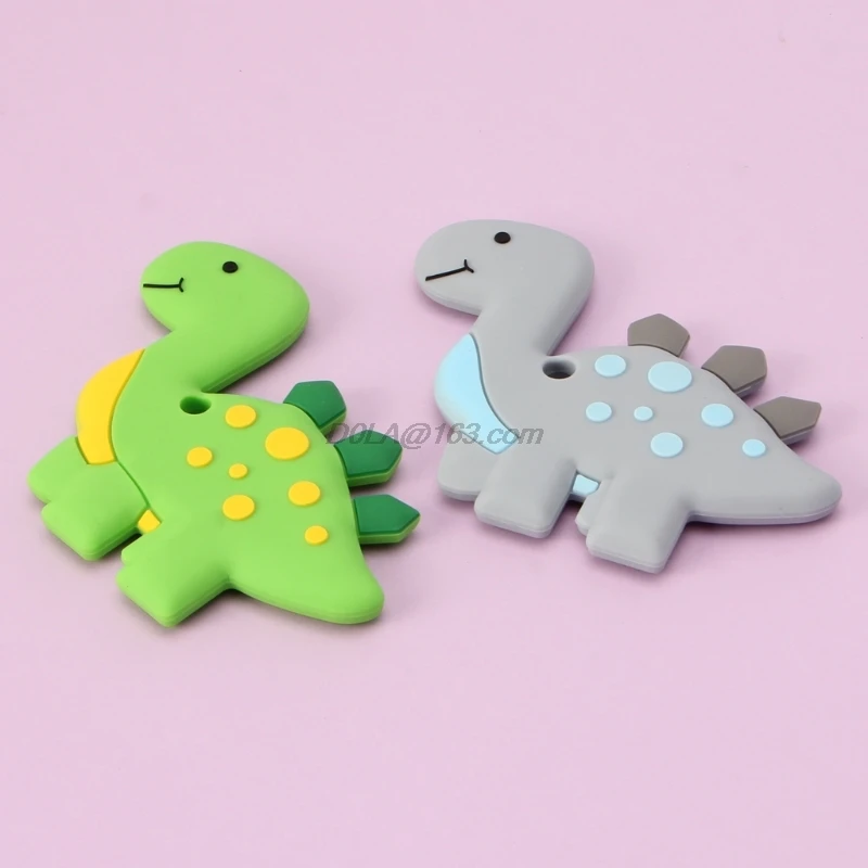 OOTDTY высококачественные детские зубные кольца в виде динозавра силиконовые