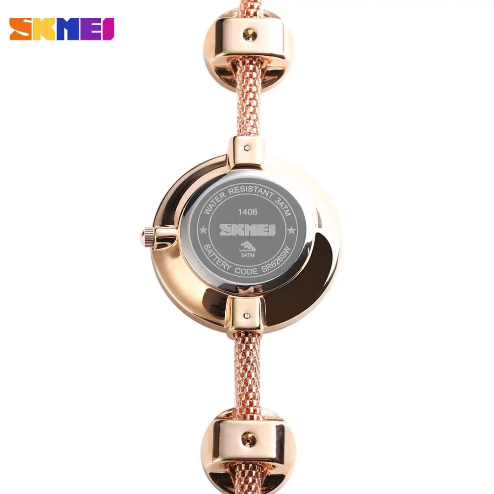 Часы наручные SKMEI Женские Кварцевые водонепроницаемые модные с браслетом из