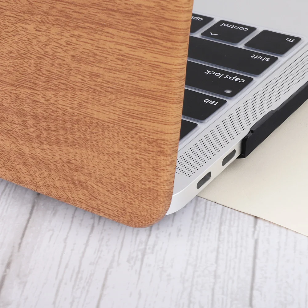 Чехол для ноутбука MacBook Air Pro retina 11 12 13 15 дюймов деревянный зернистый пластиковый жесткий чехол Pro 13,3 15,4 Touch bar