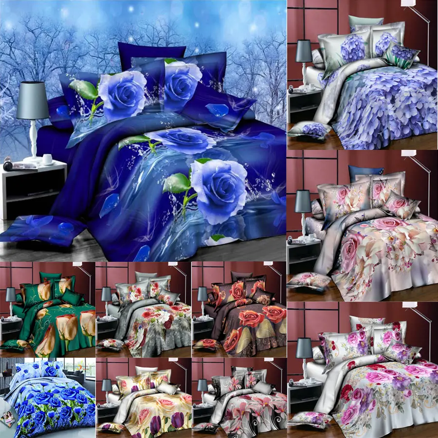 Цветок 3D Стёганое одеяло покрывало постельные принадлежности комплекты