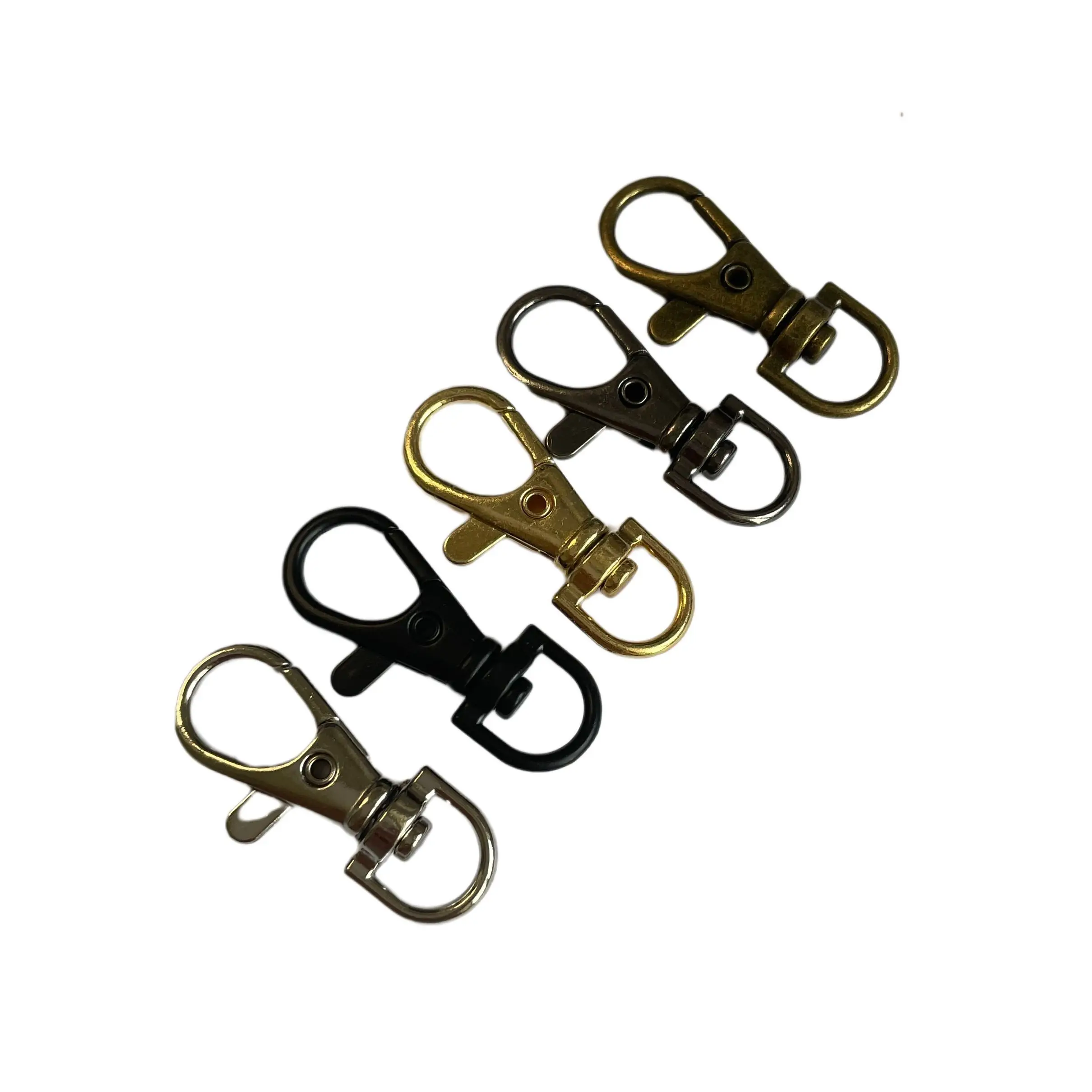 100 шт металла карабина Поворотный Trigger Пряжка для собак брелок крючки ключей