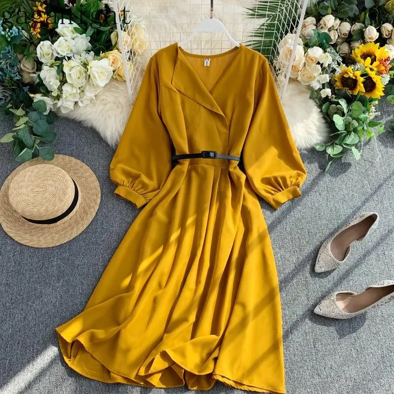 Женское шифоновое платье макси Gaganight однотонные вечерние платья с длинным