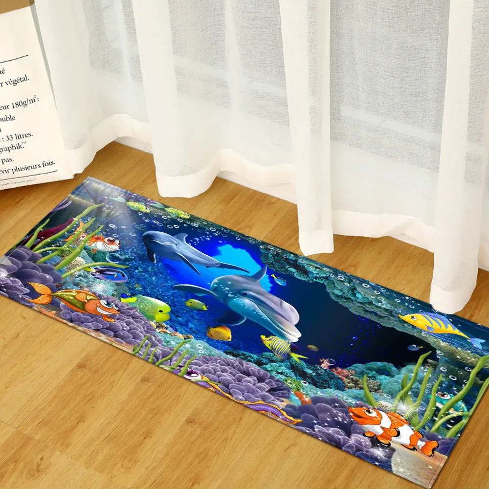 Современные коврики с полосками нескользящий кухонный коврик Придверный для