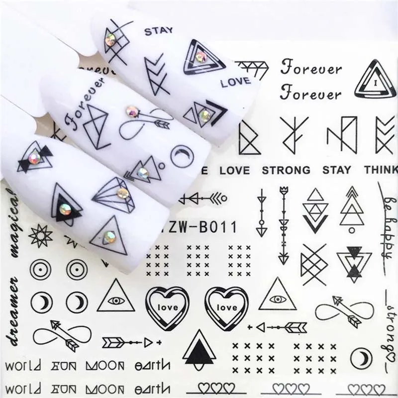 1 шт. череп Хэллоуин завод наклейка на ногти водная наклейки для ногтей с