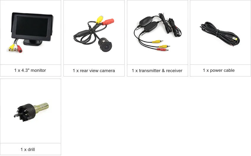 DIYKIT беспроводной 4,3 дюймов цветной TFT ЖК-монитор для автомобиля с HD заднего вида резервная Автомобильная камера парковочная система