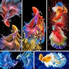 5D алмазная живопись сделай сам, вышивка Золотая Рыба, квадратные элементы, наборы для вышивки крестиком, мозаика, украшение для дома