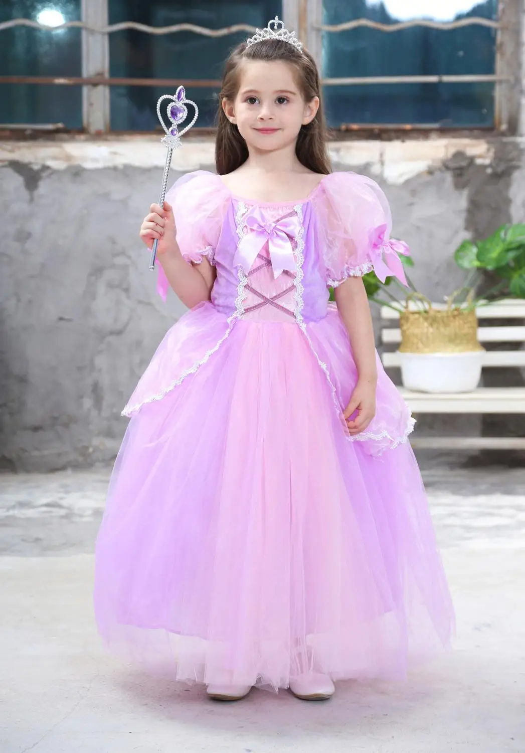 2020 популярные платья принцессы Софии Рапунцель для девочек бальное платье