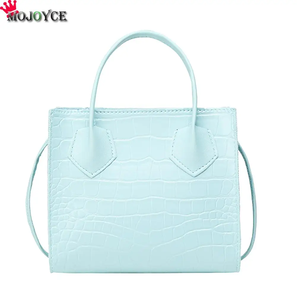 

Youth Ladies Simple Versatile Bag Retro Alligator PU Women Shoulder Totes Bag Female Portable Solid Color Handbags