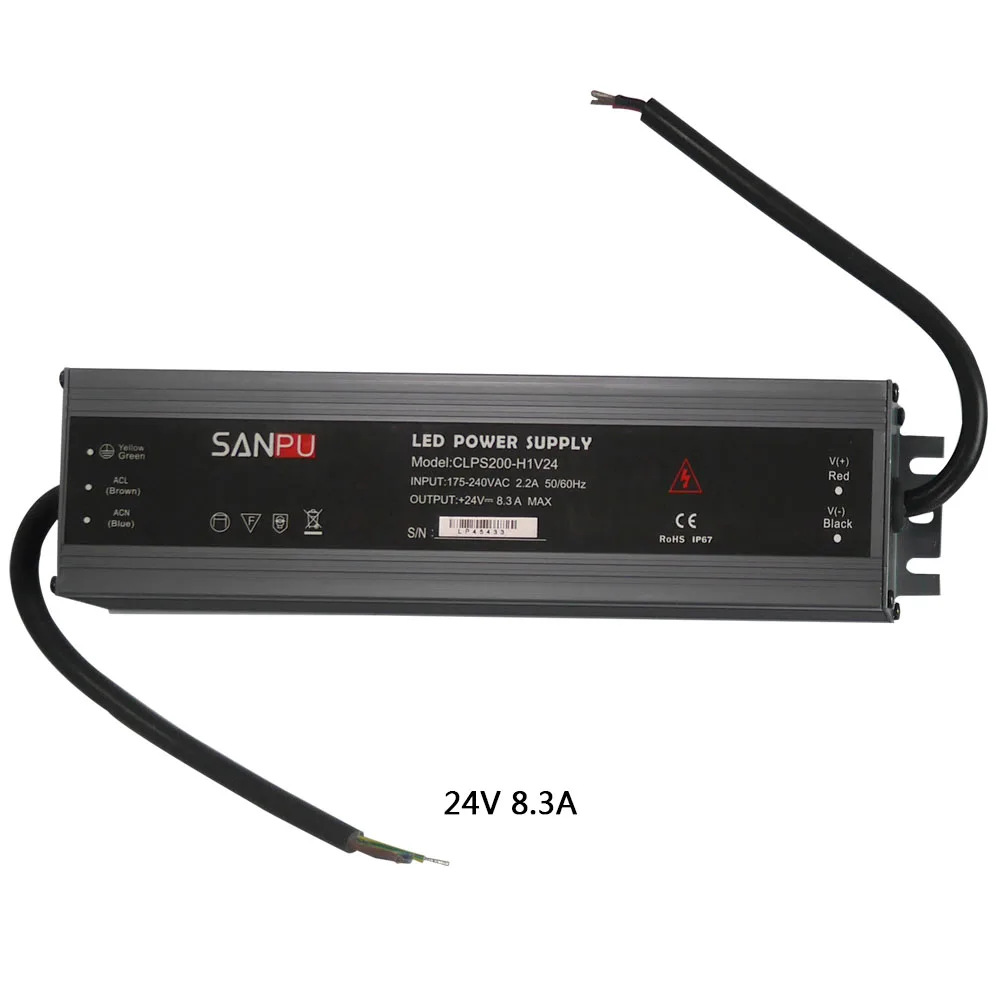 Светодиодная ультратонкая водонепроницаемая лента источник питания IP67 60 Вт/100