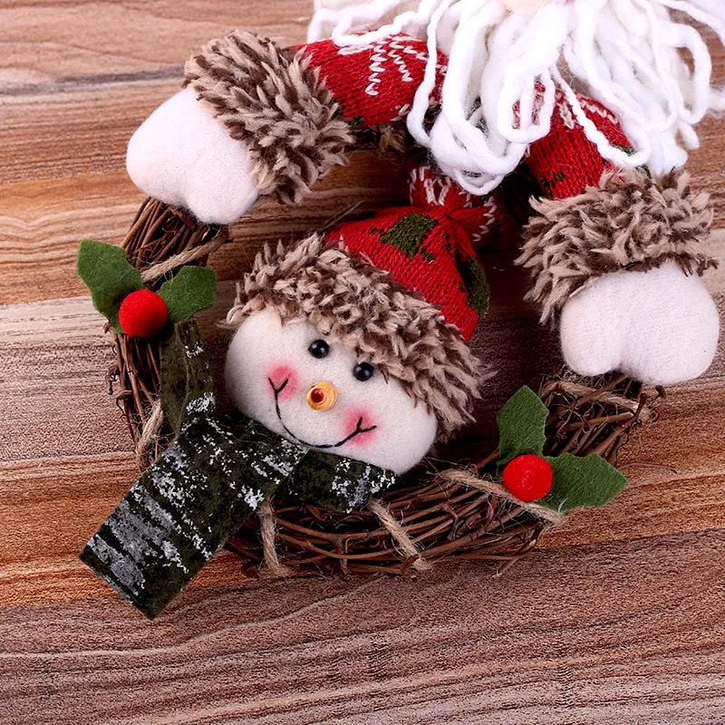 Рождественские украшения DIY рождественские куклы молоток ротанговый венок