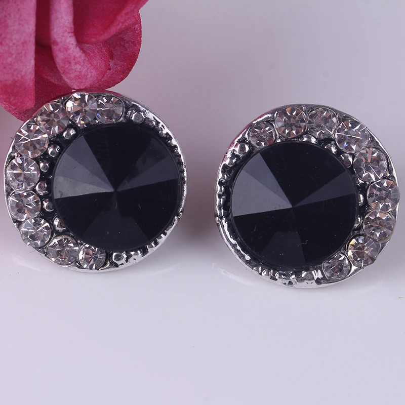 Южная Корея новый чистый красный Темперамент без пирсинга клипсы большие стразы