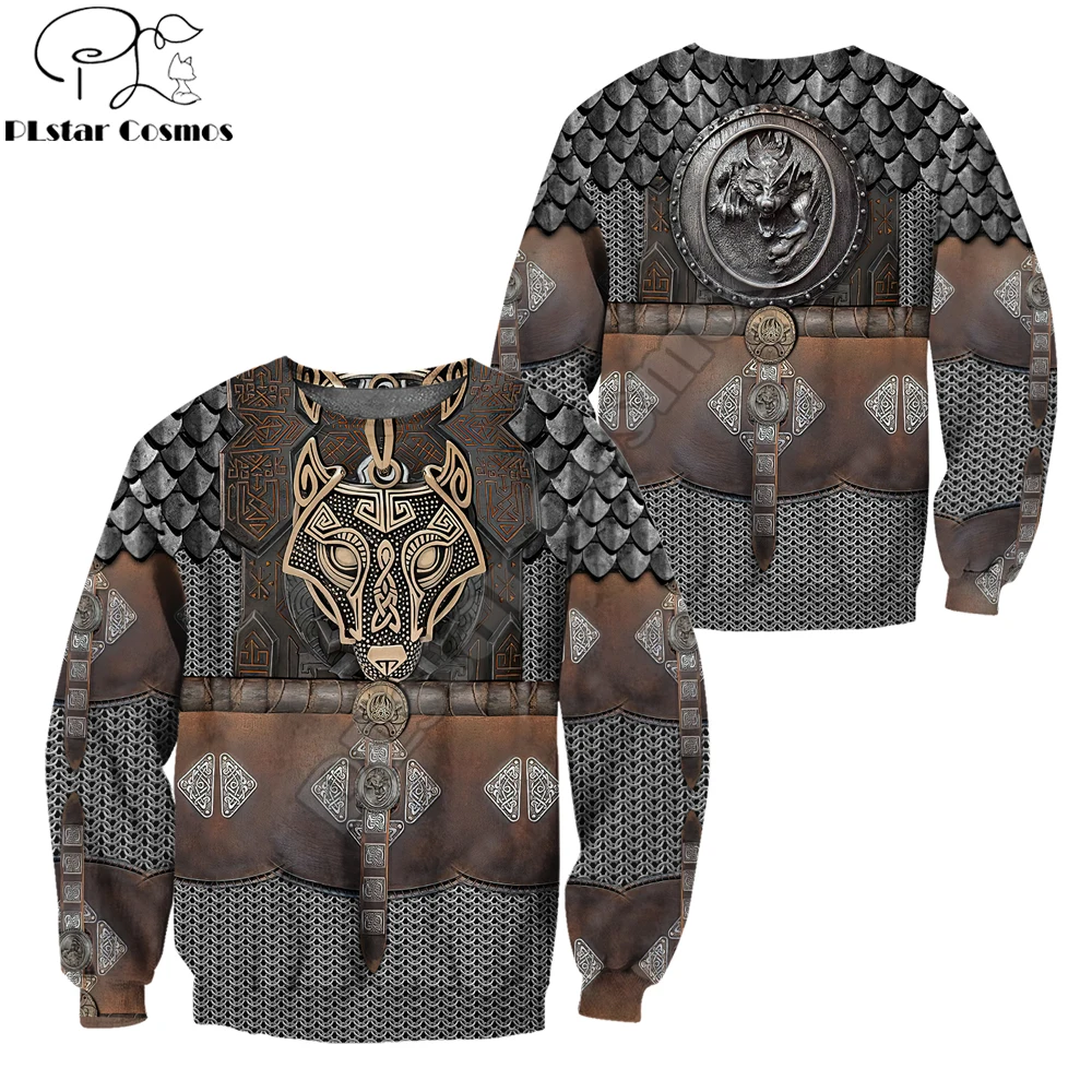 Мужская толстовка с капюшоном и 3D-принтом в стиле викингов | одежда