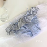 cotton sweet japanese soft girl milk silk low waist underwear women lace skirt cute sweet lattice cartoon triangle pants
