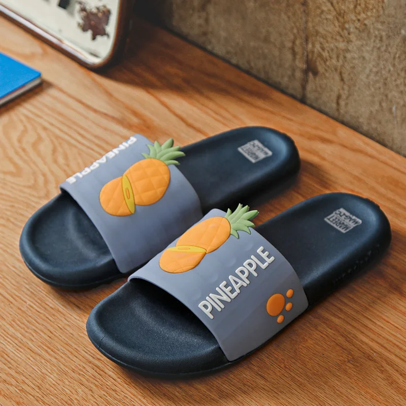 

2021Summer Indoor Slippers Cute Lovely Fruit Slippers Slides Shoes Women Couple Bathroom Slippers Home Shoes Beach Outdoor Shoes