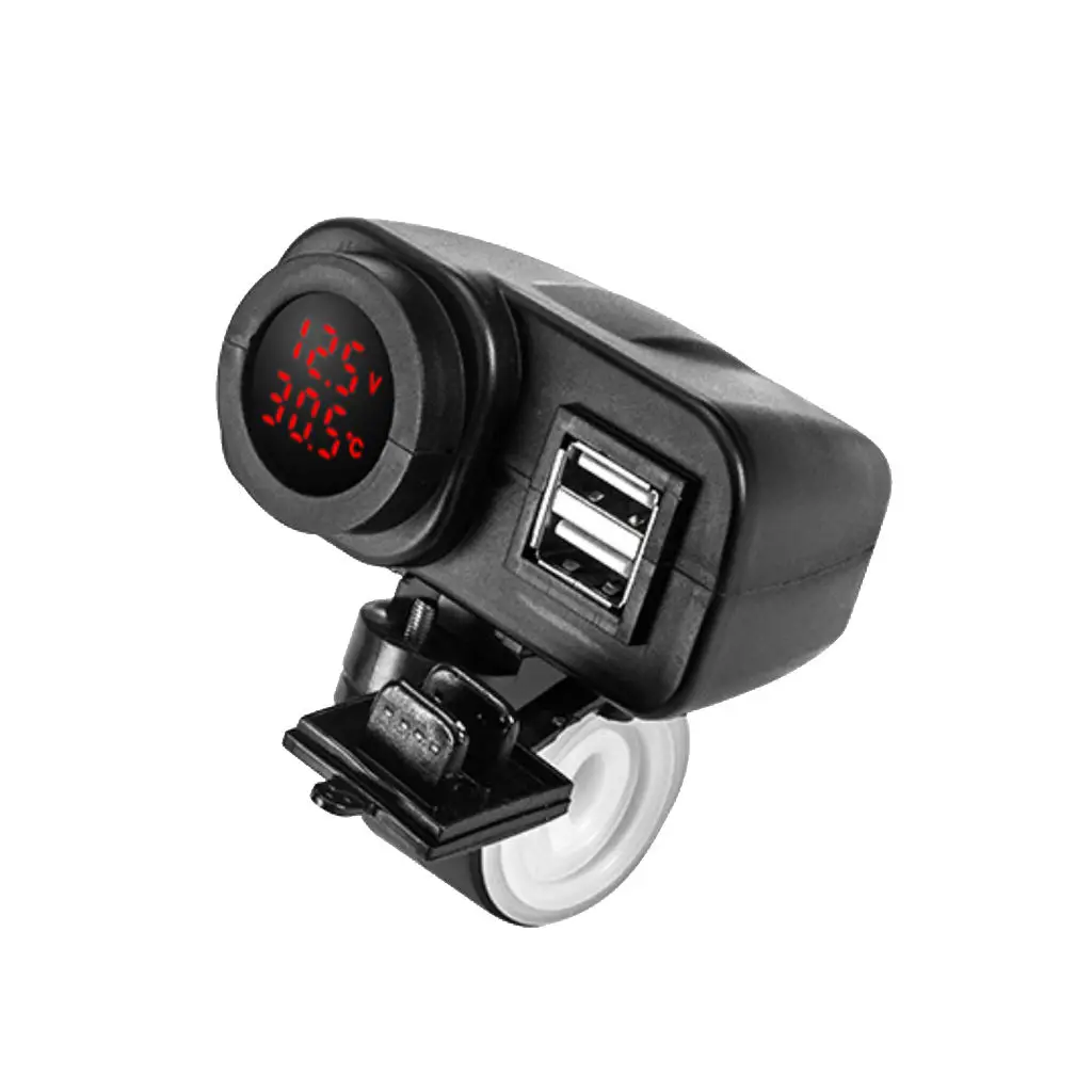 

5V Motorcycle Waterproof Handlebar Clamp Mobile Phone Charger Socket Adapter