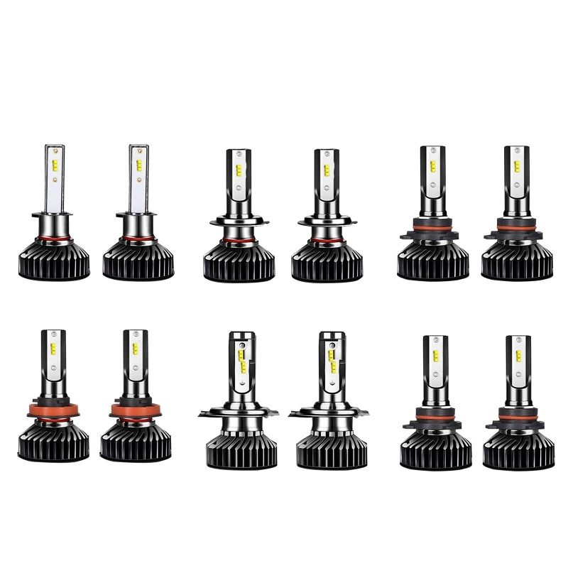 

2 Pcs H4 H7 H11 LED Car Light H1 H8 H9 9005 HB3 9006 HB4 6000K LED Bulb 12V