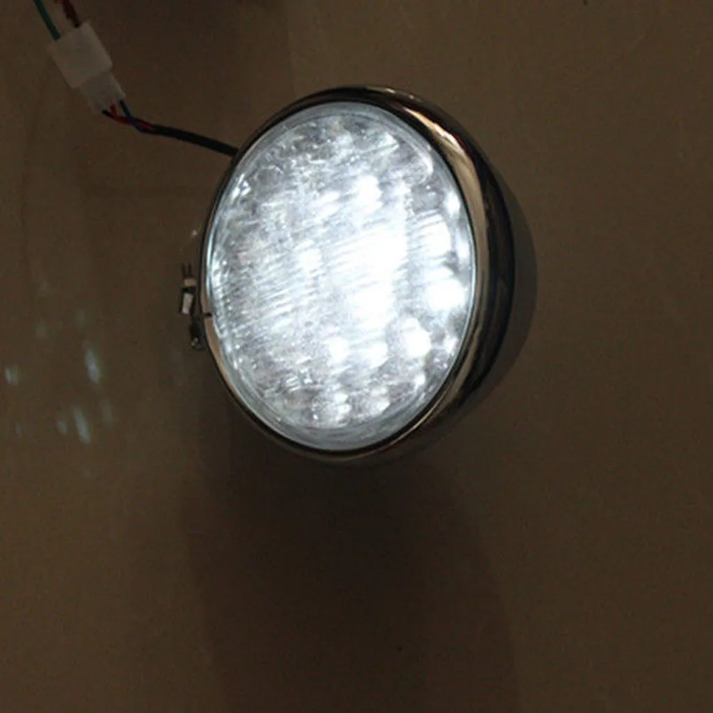 

High Low Beam LED Headlight Lamp For Cafe Racer Bobber Motorcycle 5'