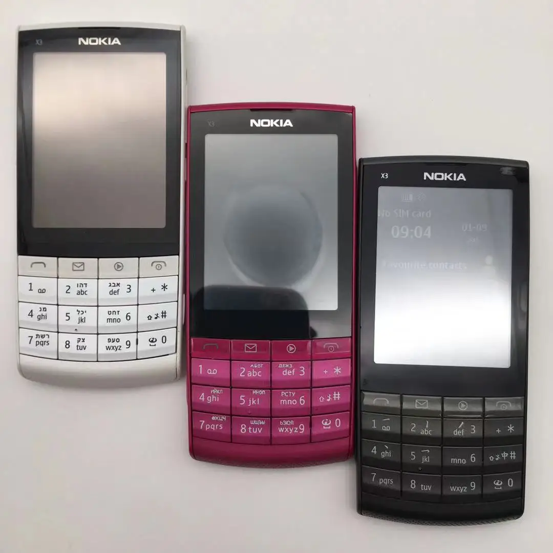 nokia x3 02 refurbished original nokia x3 02 3g mobile phone 5 0mp with russian keyboard 5 colors in stock refurbished free global shipping