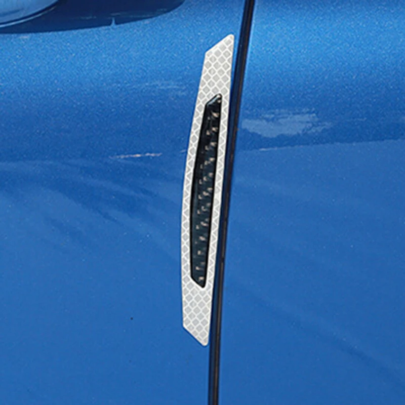 4 шт./компл. наклейка на автомобильный бампер Светоотражающая защитная полоса