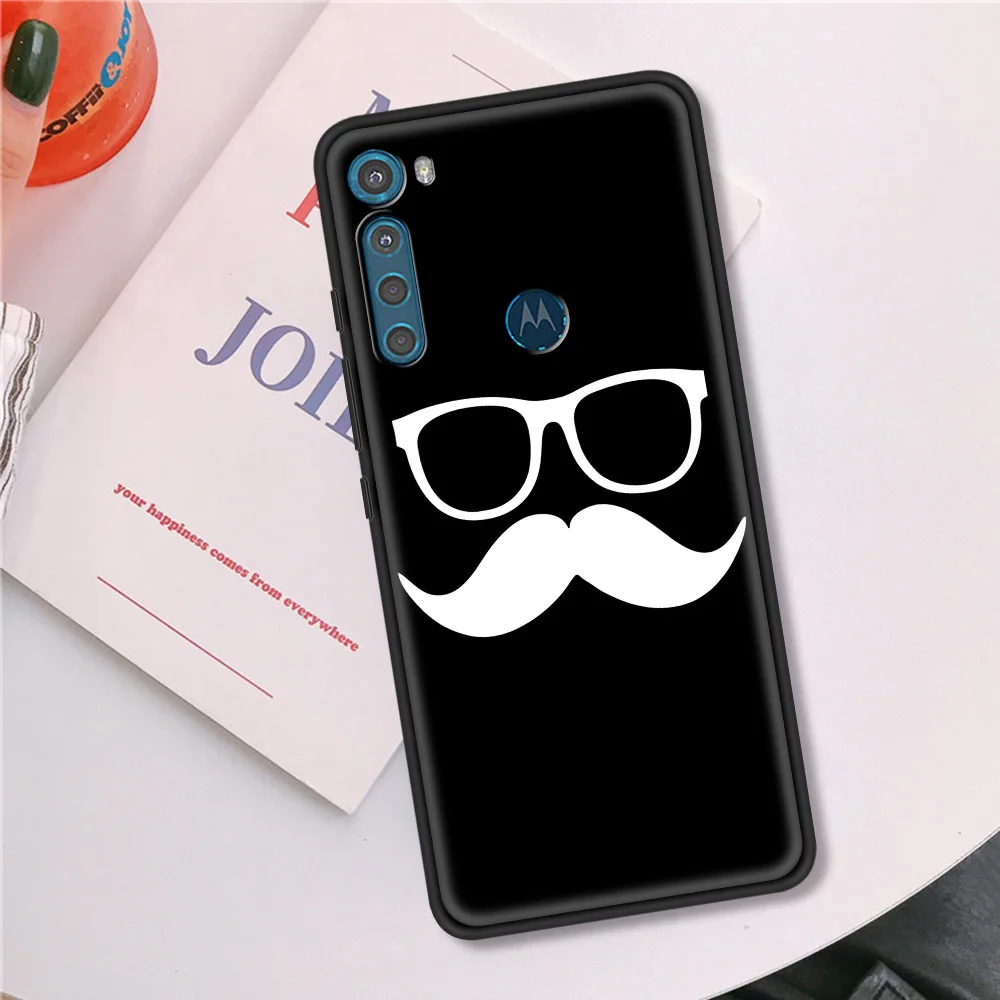 

Phone Case for Motorola G8 G9 Power G Stylue G10 G30 Play Lite One Fusion Hyper E6S Edge Plus Soft Coque Mustache
