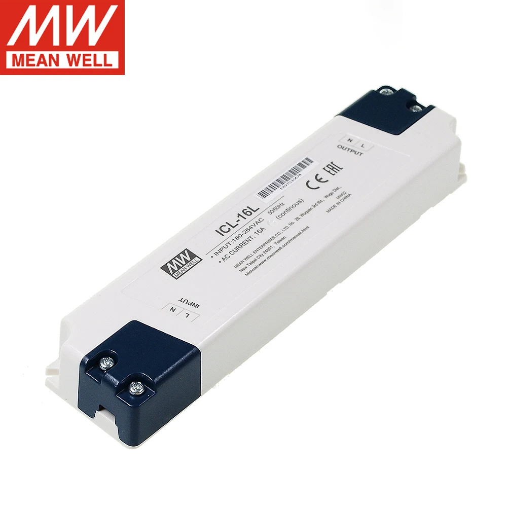 Бренд MEAN WELL представляет Переключения источника питания ICL 16R DIN rail AC стабилизатор