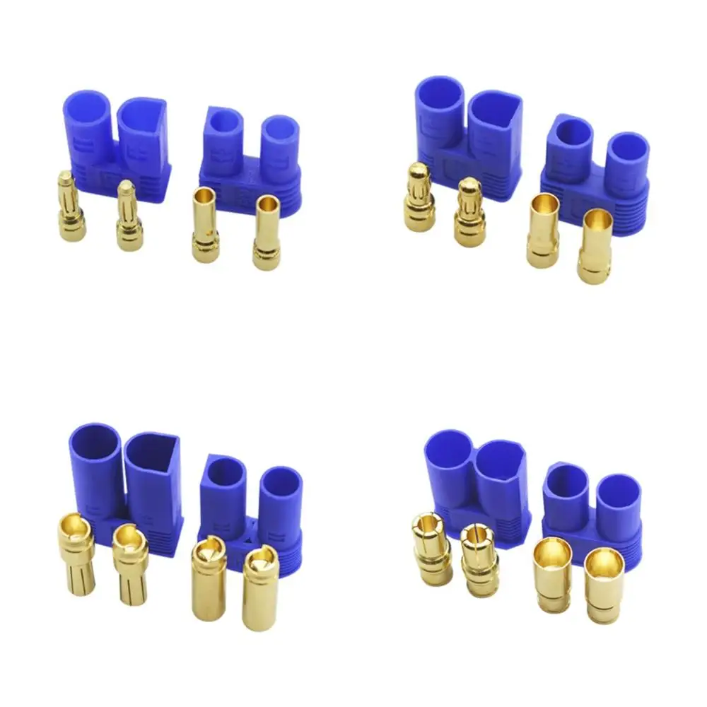 

5 Pari EC2 Plug 2mm EC3 Plug 3mm EC5 Plug 5mm EC8 Plug 8mm RC LiPo Battery Charge Adapter male and female Connector For RC Part