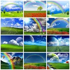 Алмазная 5D картина сделай сам, мозаика с полным заполнением, природный пейзаж, радуга, вышивка крестиком, полевой ландшафт, домашний декор