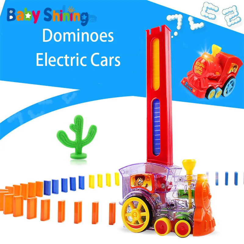 Детские блестящие детские домино автомобильные строительные блоки сделай сам