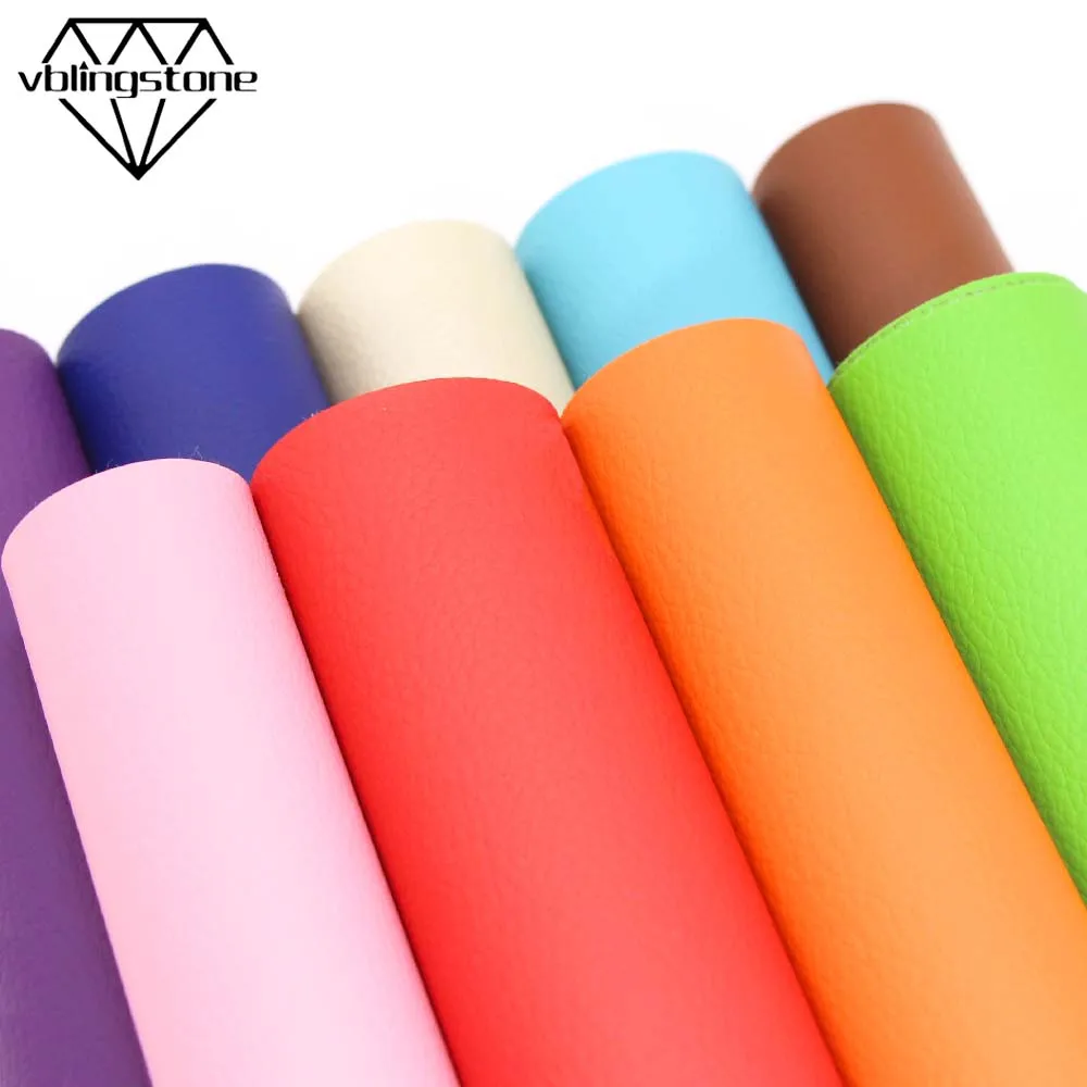 20X30 см одноцветная искусственная Синтетическая Кожа Личи узор ткань для бантов