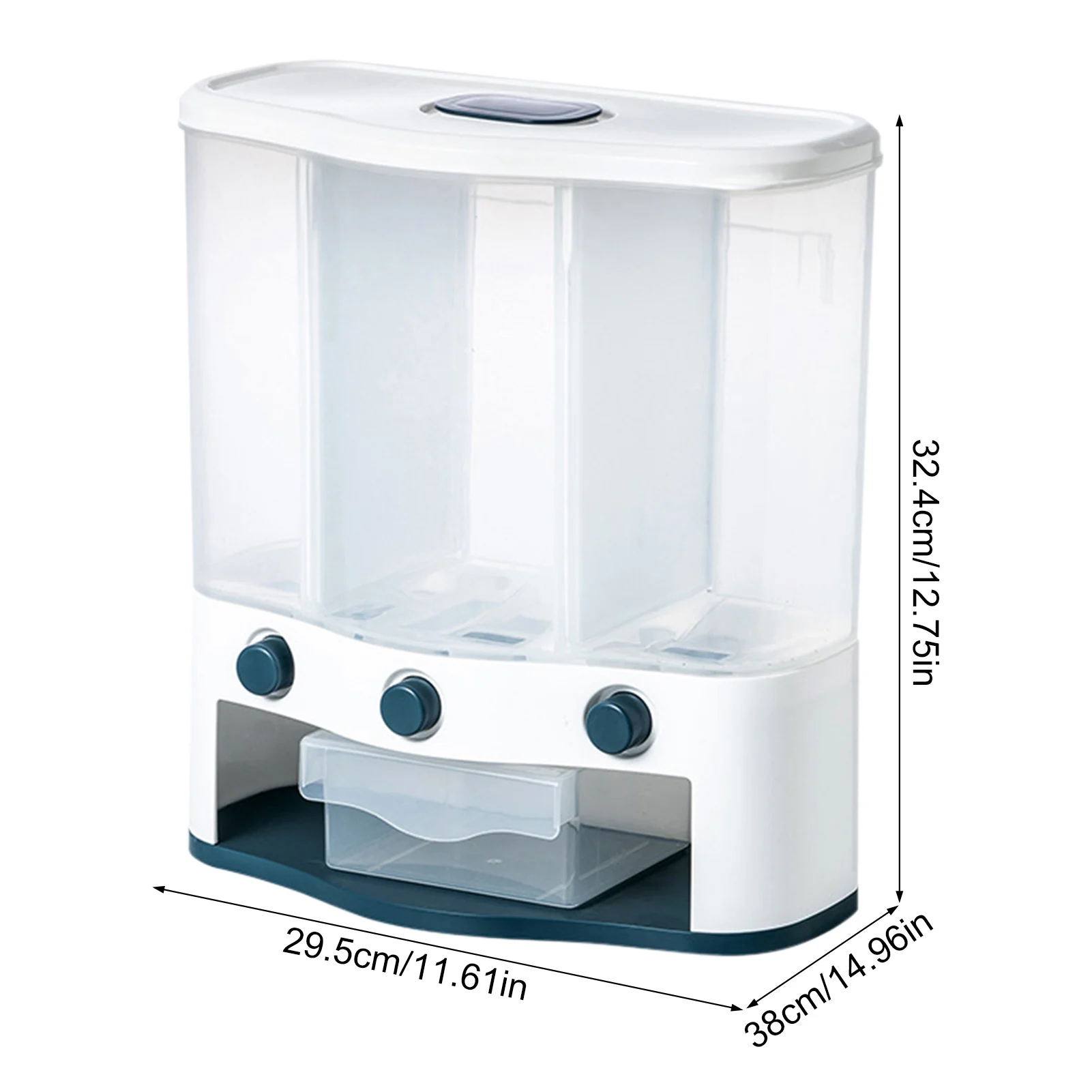 

Home Kitchen Cereal Dispenser Rice Dispenser Rice Grain Storage Tank Wall-Mounted Dry Food Container Food Storage