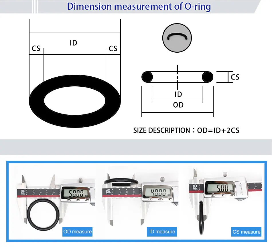 5 шт./лот резиновая черная бутадиен-нитрильный каучук CS5mm OD55/60/65/70/75/80/85/90/95/100 мм уплотнительное кольцо маслостойкий из водонепроницаемого материала