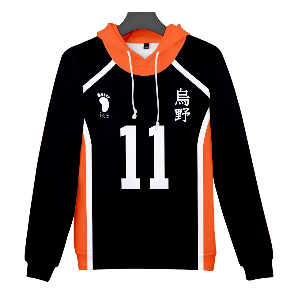Толстовка Haikyuu с капюшоном свитшот рисунком аниме для молодых манги повседневные