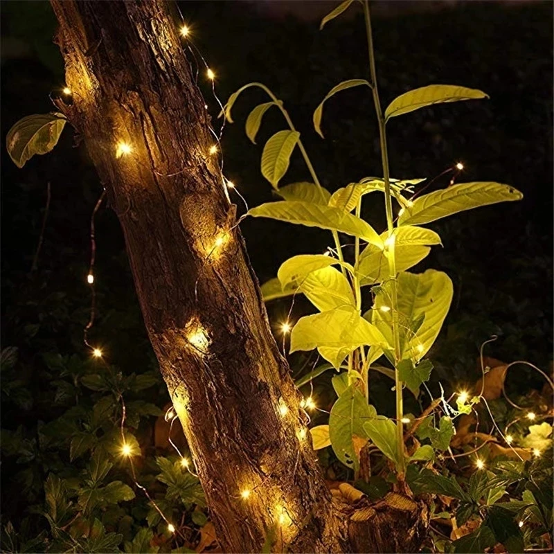 1M 10 2M 20 3M 30 5M 50 10M 100Leds Fairy Lights AA Battery PoweredSilver Led Copper Wire String Light Decorative - купить по