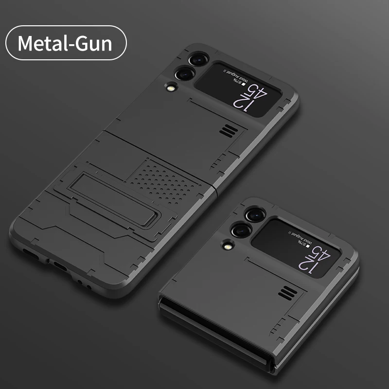 anti slip kickstand armor back cover case for samsung galaxy z flip3 5g flip 3 drop protection phone bag funda free global shipping