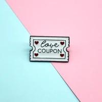 creative love white love enamel ticket pin love brooch badge fashion cartoon jewelry clothes lapel denim backpack jewelry gift