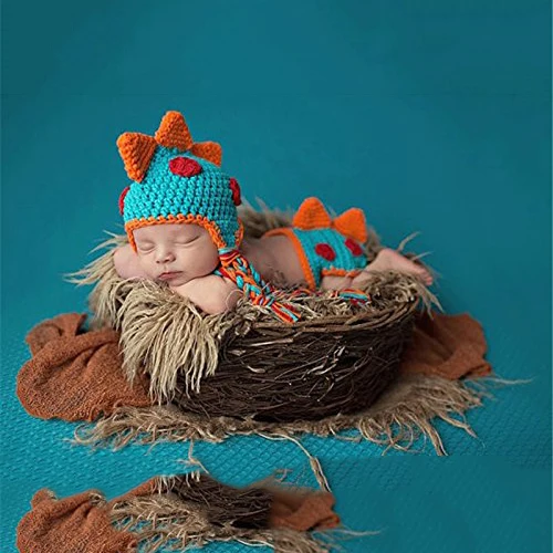 Baby Crochet Knitted Photo Photography Props Handmade Hat Diaper Outfit | Аксессуары для одежды