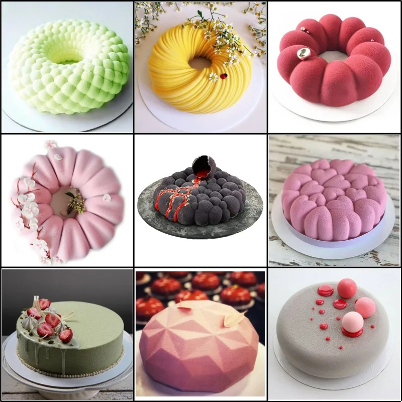 

3D Multi-garland Spiral Love Cake Silicone Mold DIY Party Dessert Decoration Tool Mousse Baking Mold Kitchen Pastry Model