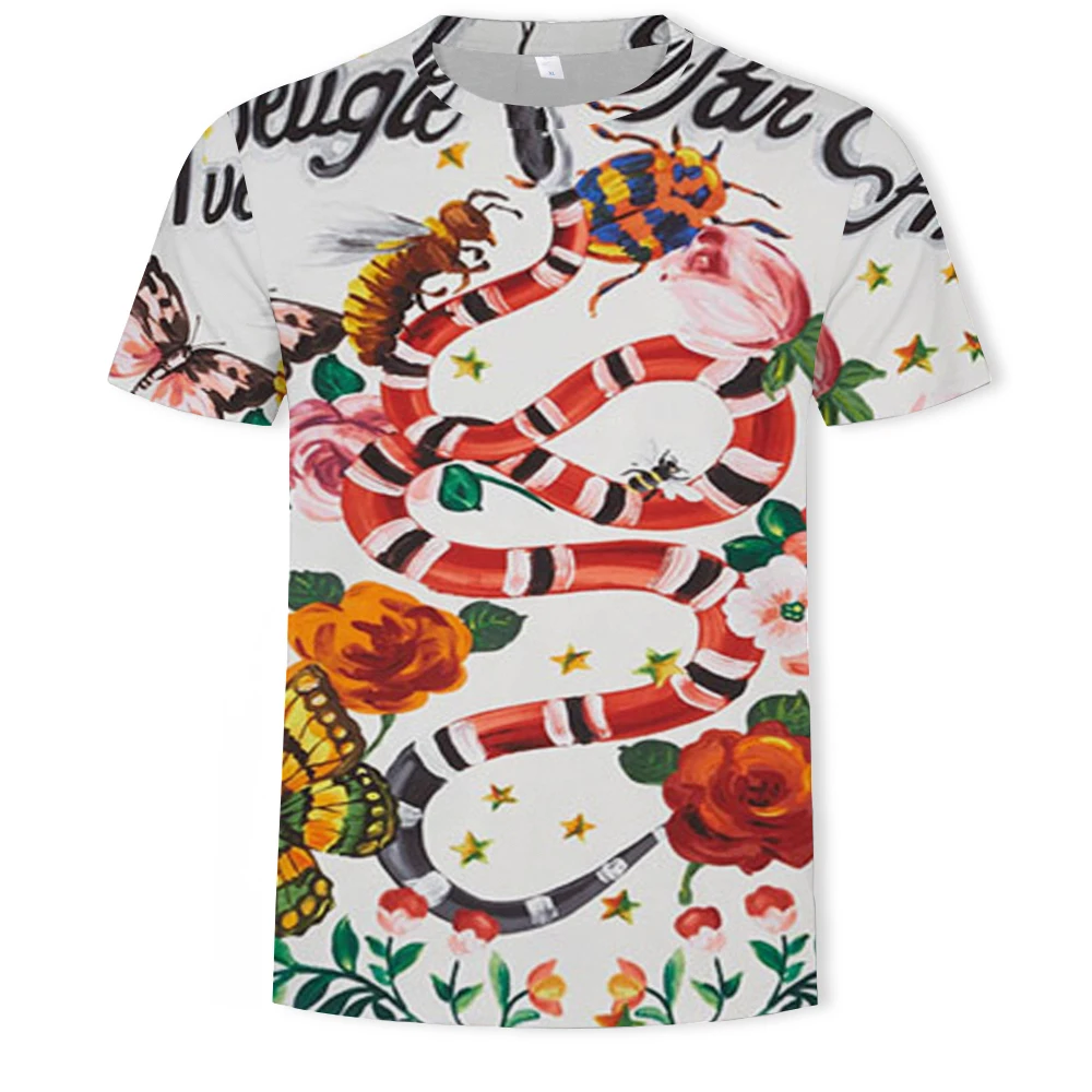 

2021 hot sale summer t-shirt fashion 3d animal casual sports t-shirt short sleeve O-neck t-shirt Harajuku t-shirt
