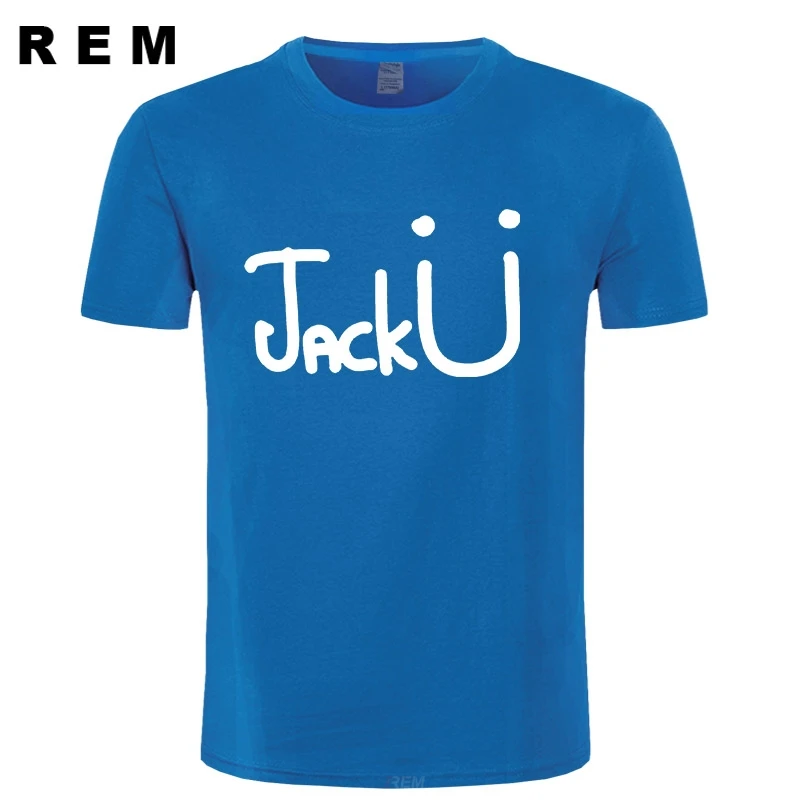 Jack U T Shirt Men New Summer Fashion shirts Diplo Hipster Short Sleeve Cotton Hip Hop T-shirts | Мужская одежда