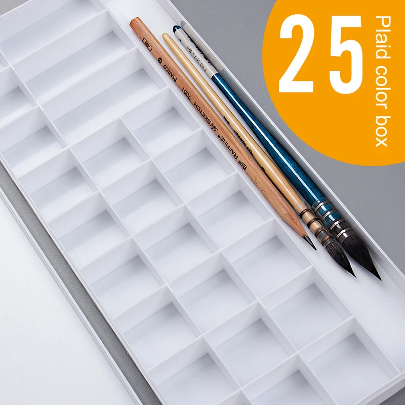 

Лидер продаж, 25 ячеек, большой художественный лоток для краски, Художественная масляная Акварельная пластиковая палитра, белый