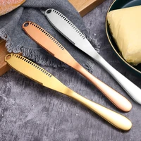 multi function butter knife stainless steel cheese cutter spatula with hole metal wipe cream bread jam knives kitchen gadgets