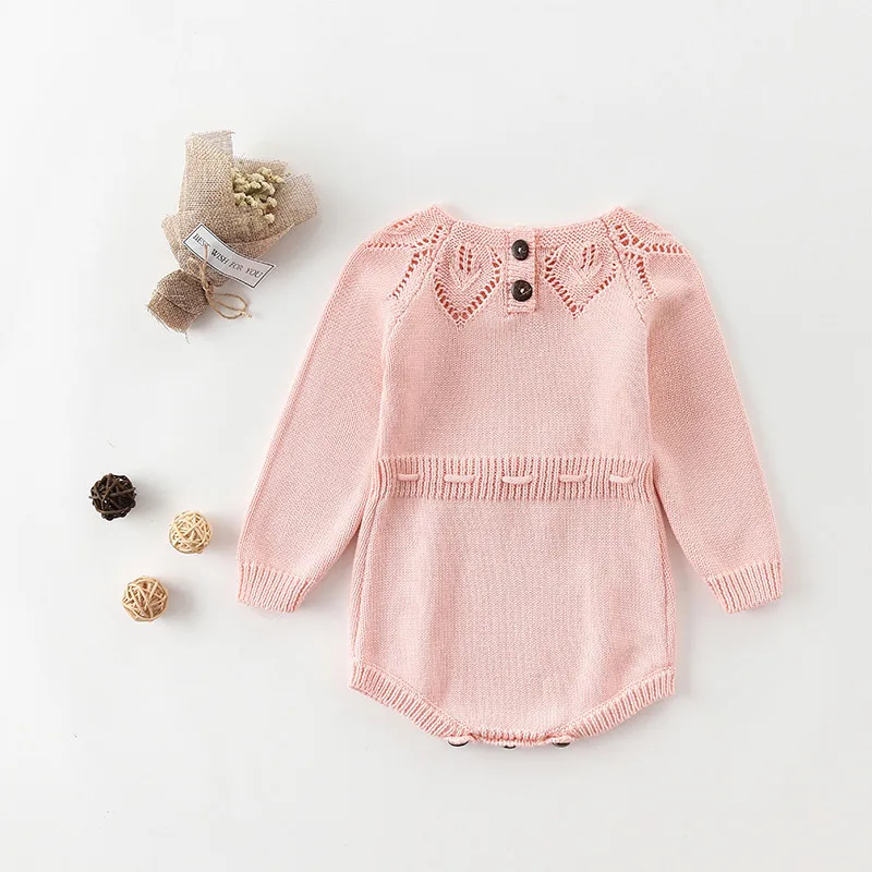 2020 г. Весенне-осенняя одежда для малышей вязаный новорожденных комбинезон с