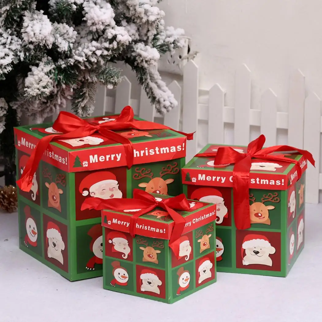 Рождественский подарок упаковка милый мультфильм Санта как изображение