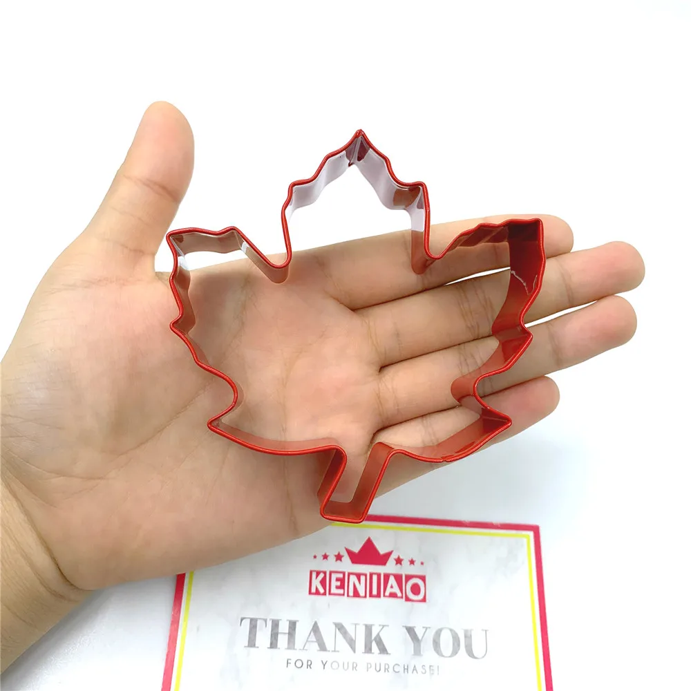 KENIAO измельчитель печенья из кленовых листьев на День Благодарения-8 7x9 см-сэндвич