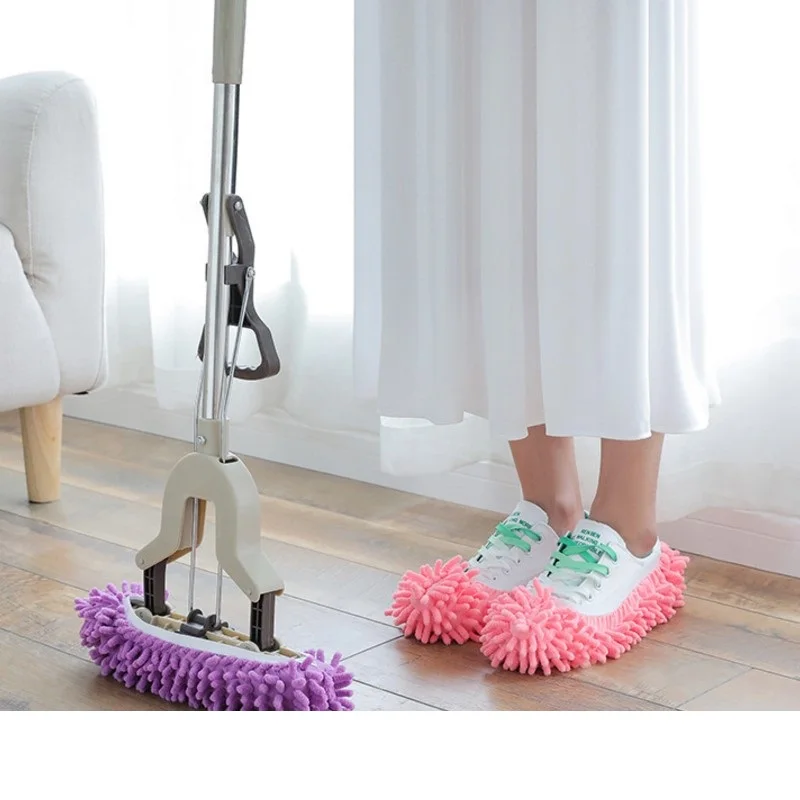 2 шт. швабры тапочки Ленивые носки для ног обувь Быстрая полировка очистки пыли