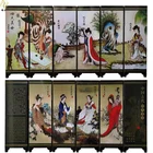 Китай, коллекция лакированные изделия года, старая рука, красивая роспись, красивое, складное украшение для экрана