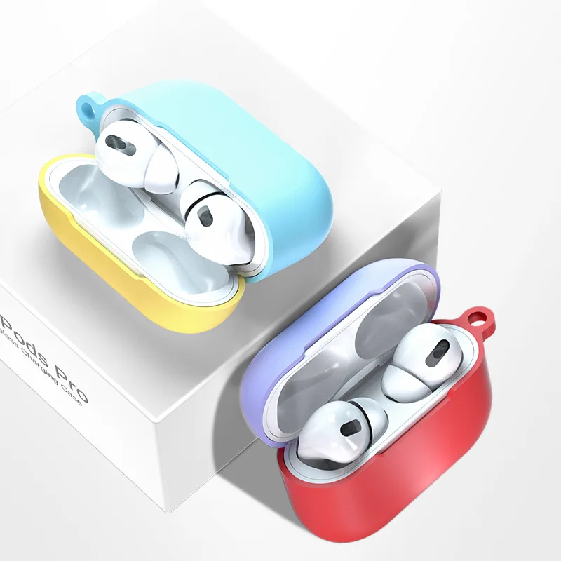 Силиконовый чехол для Airpods Pro беспроводной Bluetooth гарнитуры Apple зарядки защитный