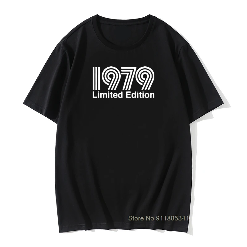 

Cool 1979 Limited Edition Present T Shirt Funny 40th Humorous Gift For Husband Man Short Sleeve Round Neck Cotton Casual T-Shirt