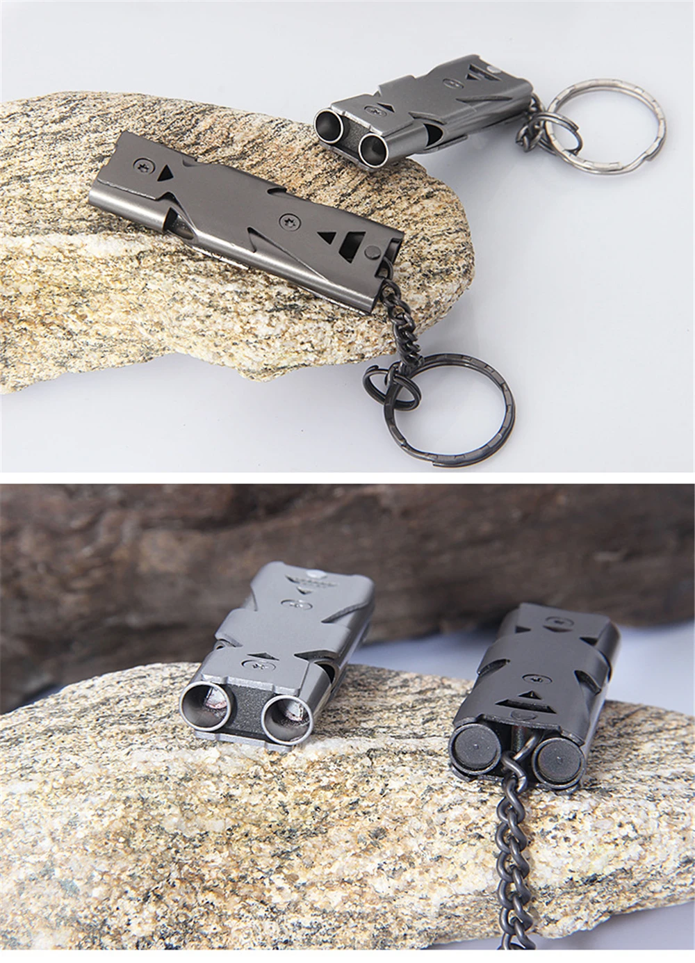 

Whistles Training Whistle Multifunctional Aluminum Emergency Survival Whistle Keychain for Camping Hiking Outdoor Sport Tools